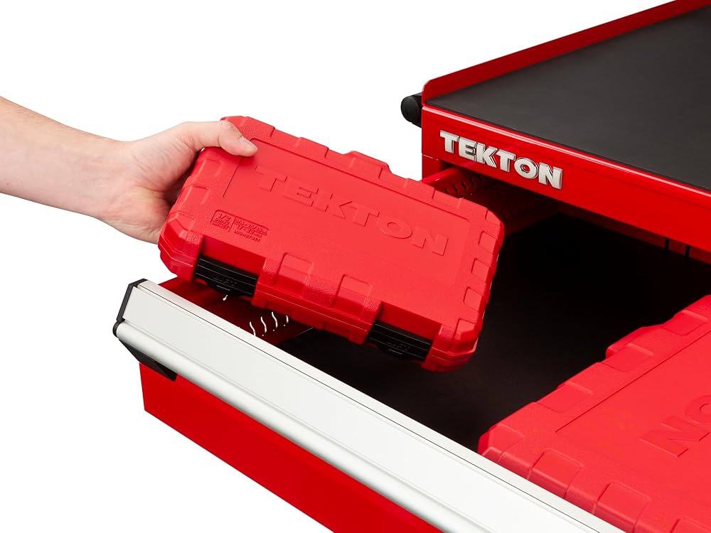 TEKTON 1/2 Inch Drive Impact Lug Nut Socket Set with Case (9